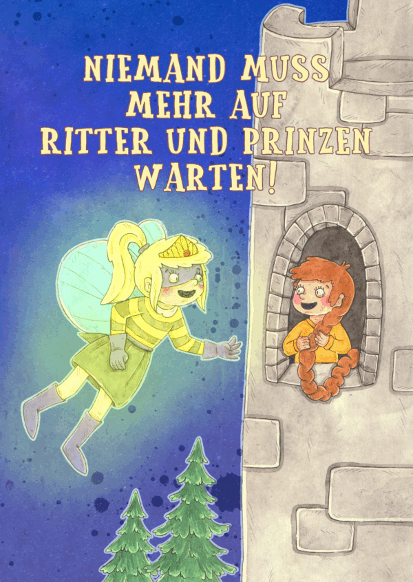 Postkarten-Set: Bienröschen – Bild 2