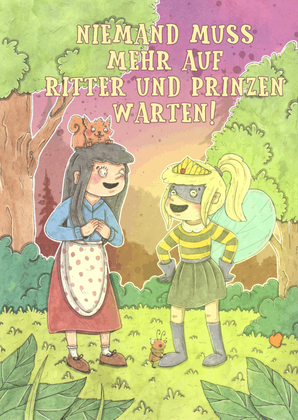 Postkarten-Set: Bienröschen – Bild 3
